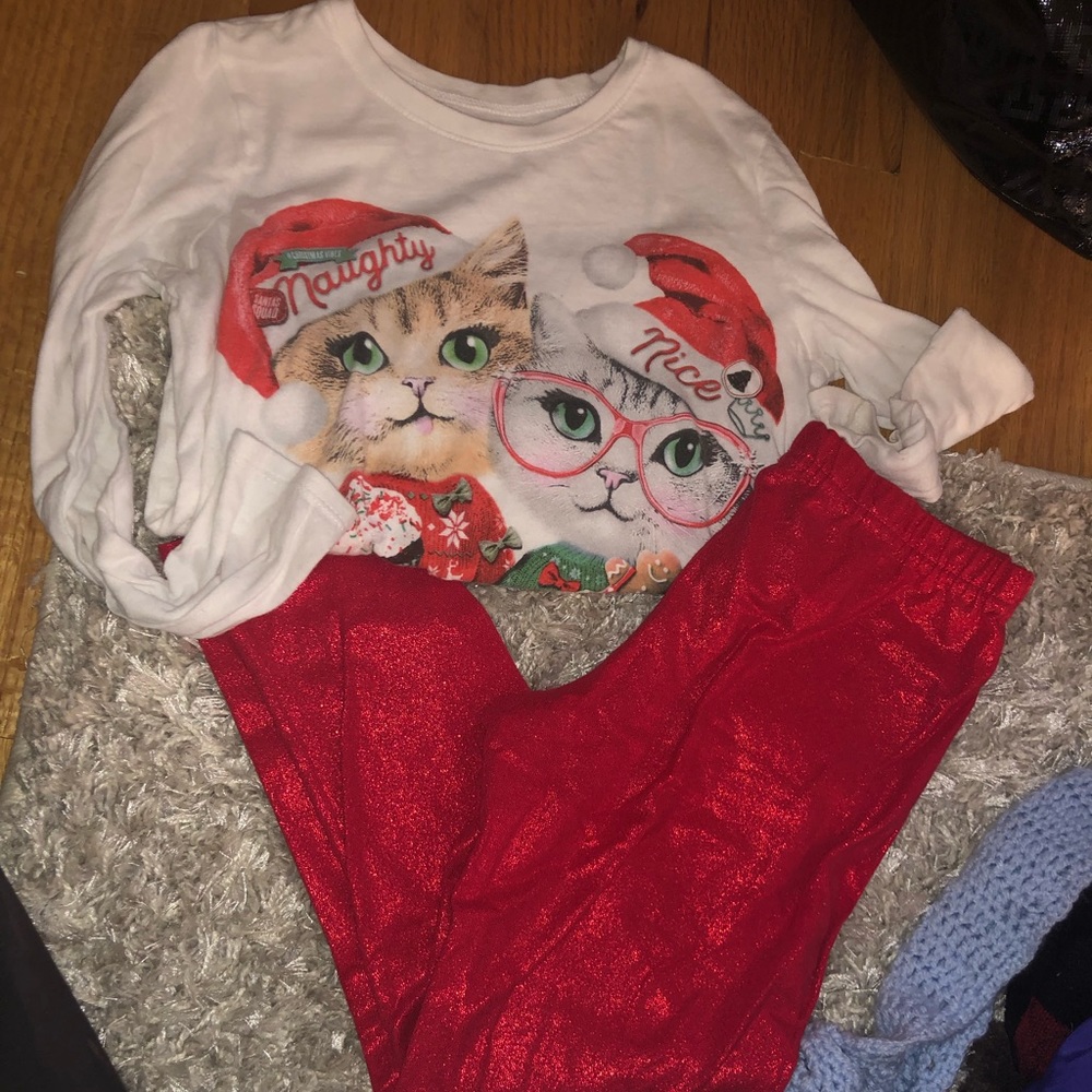 Girls size 7/8 cute Xmas outfit